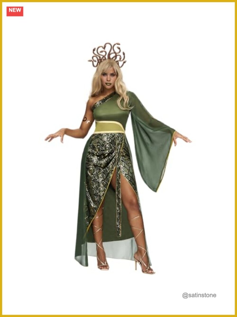 Medusa Halloween Costume Women Dress Headband Armband Cosplay